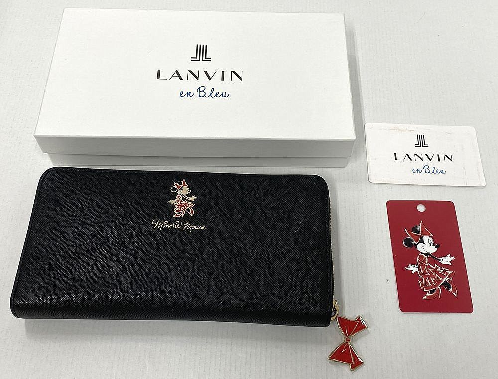 LANVIN en Bleu/ランバン オン ブルー 長財布 Disney ミニー ブラック