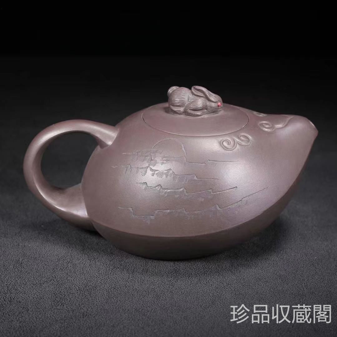 楽天市場】【送料無料】朱泥 紫砂壺 紫砂急須古美術 鑑定蝋印