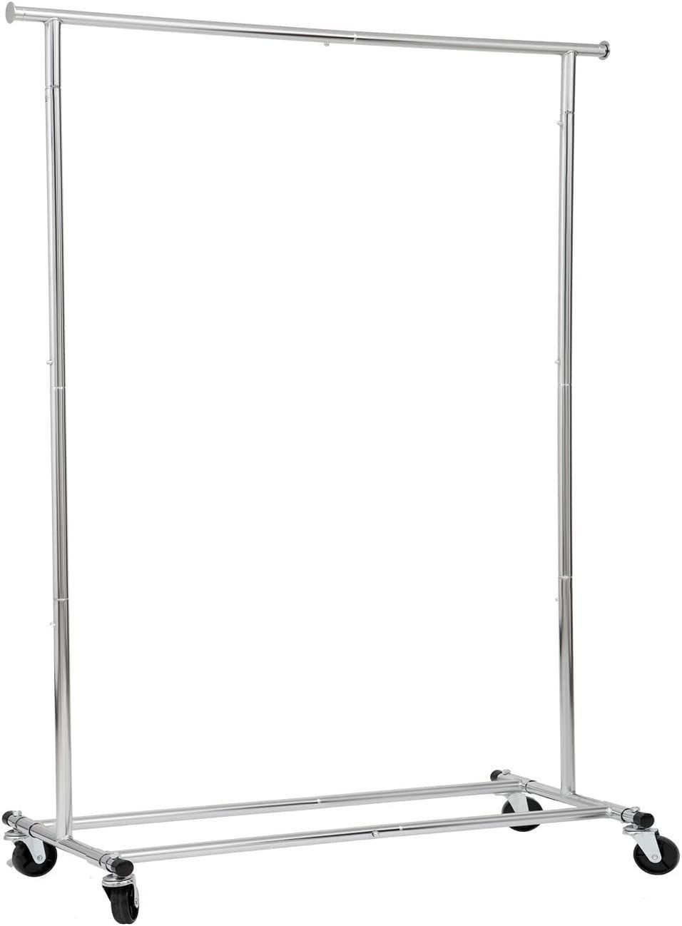 【人気商品】(幅108-160) シルバー 丈夫 頑丈 パイプハンガー 耐荷重110kg 横伸縮幅108-160cm 業務用ハンガーラック DRM