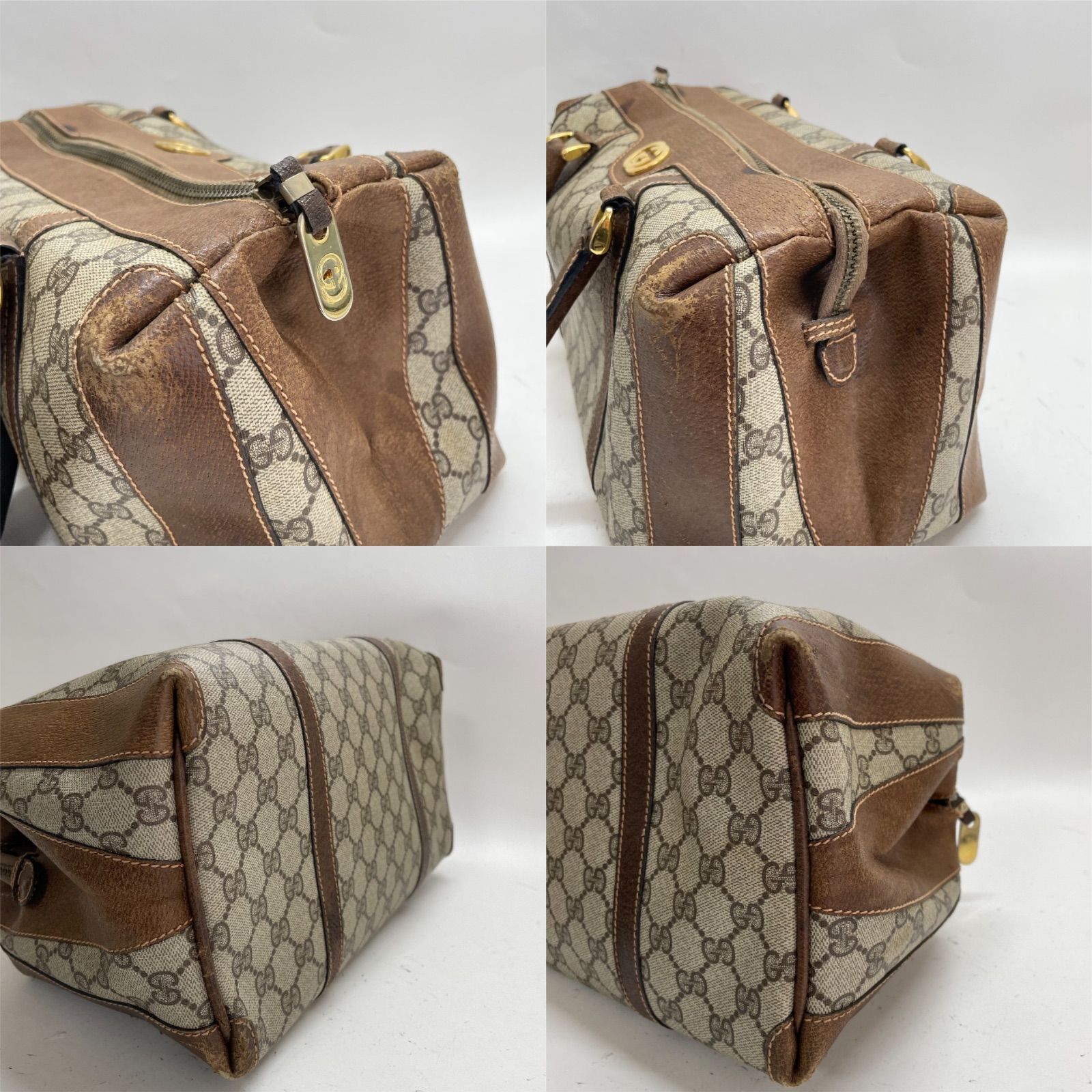 Gucci ハンドバッグ GGスプリーム PVCレザー ブラウン オールドグッチ