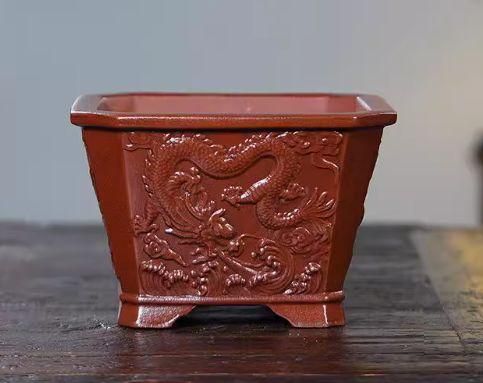 長方鉢 紫砂の鉢 盆栽鉢 植木鉢 小品盆栽鉢 大品盆栽鉢 - メルカリ