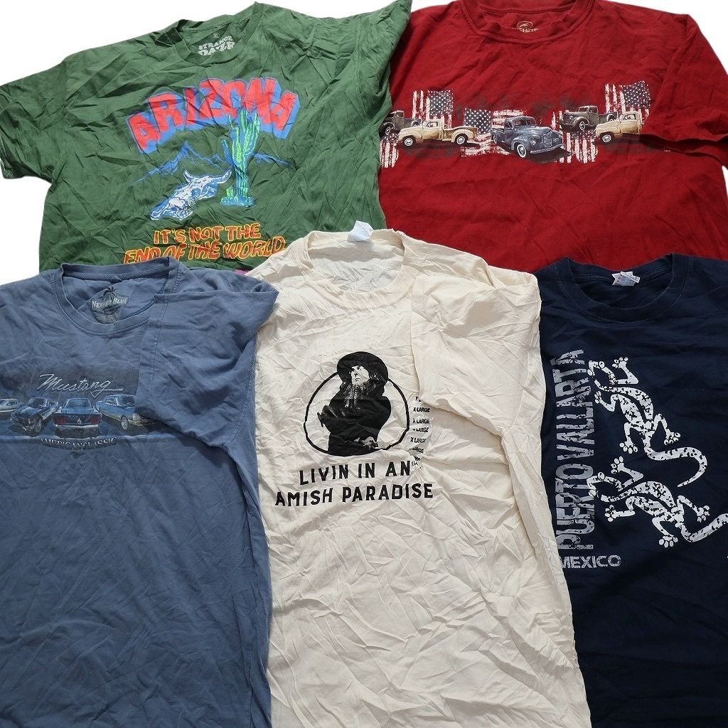 古着卸 まとめ売り カラーmix プリント 半袖Tシャツ 20枚セット