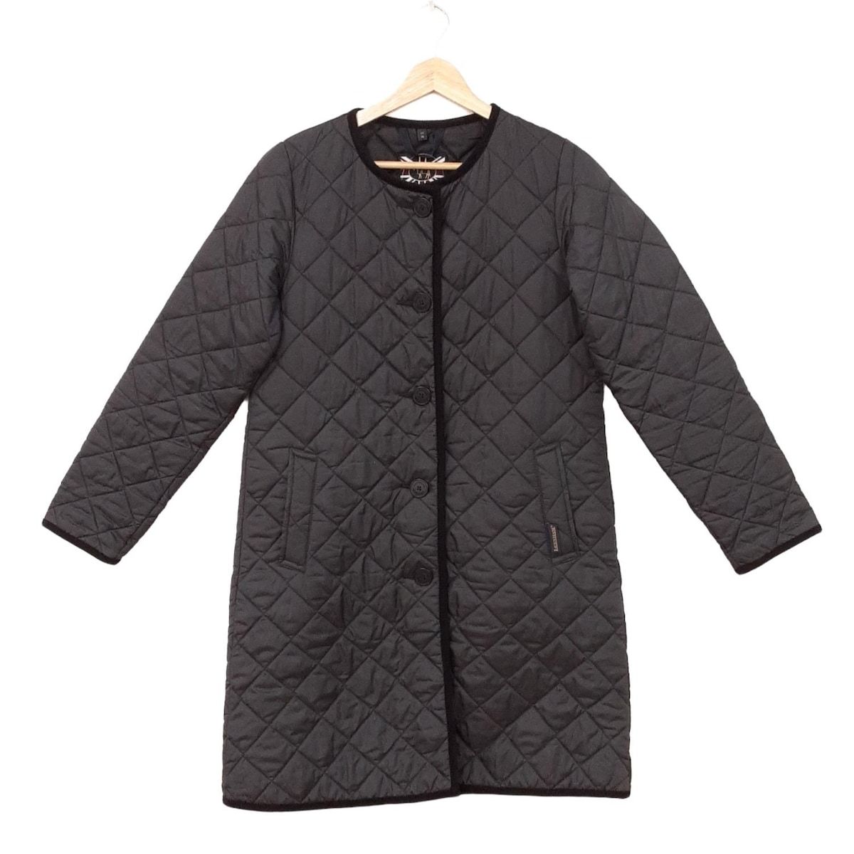 LAVENHAM ラベンハム コート サイズ10|38 レディース - ダークグレー×黒 長袖|キルティング|中綿|冬