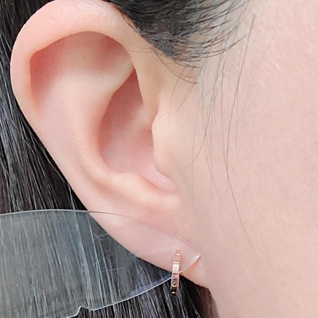 ピンクゴールド フープ