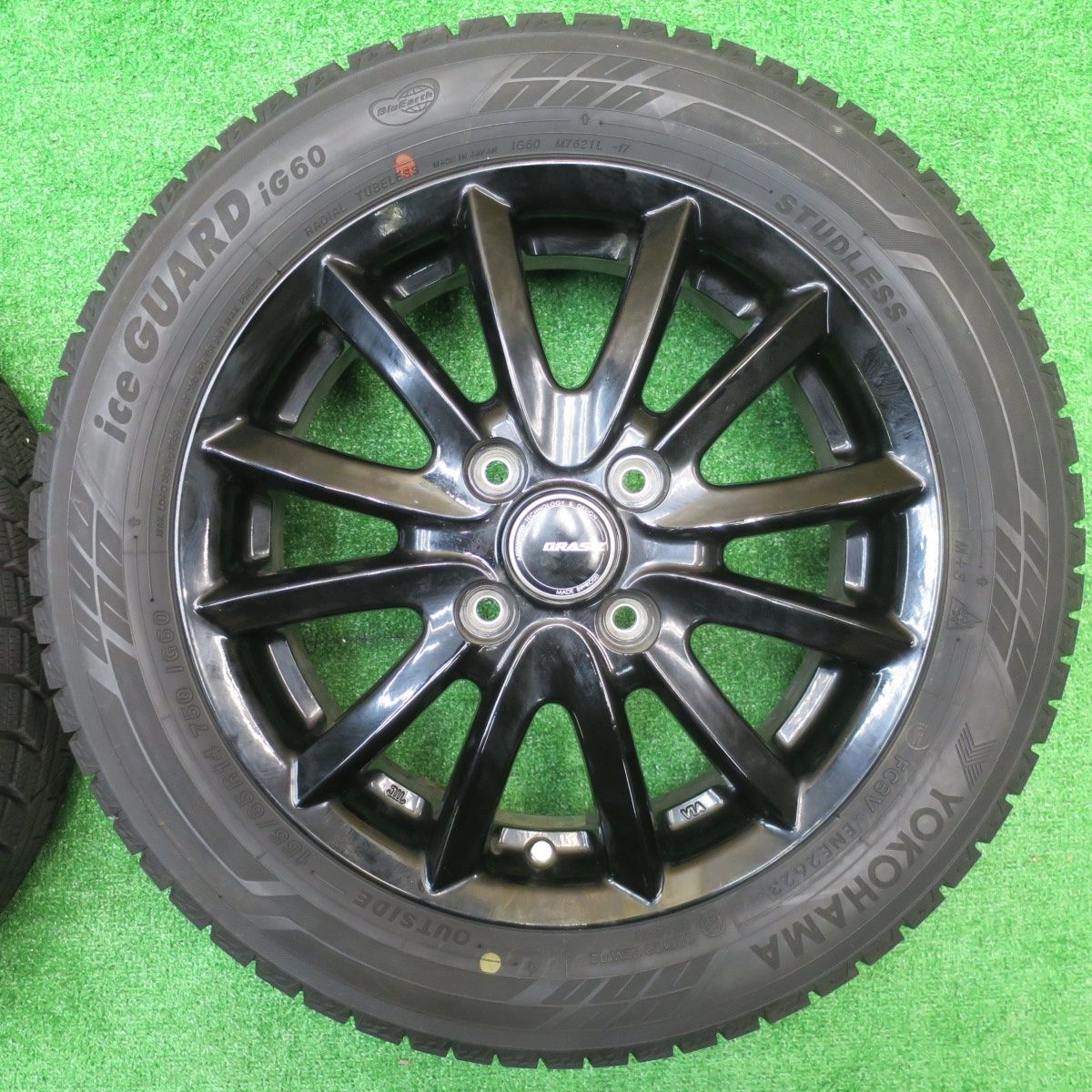 バリ溝 23年 9.5分 スタッドレス 155|65R14 ヨコハマ アイスガード iG60 QRASIZ KOSEI クレイシズ コーセイ 14インチ PCD100|4H 5101404NJス