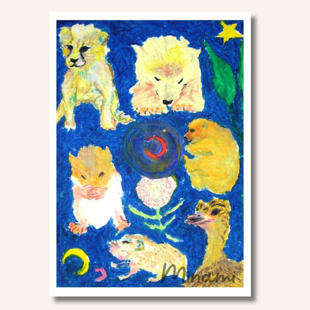 未来の世界画家絵画 小さな祈り】生命と宇宙を慈しむ繊細な感性と美しい世界や真理へ