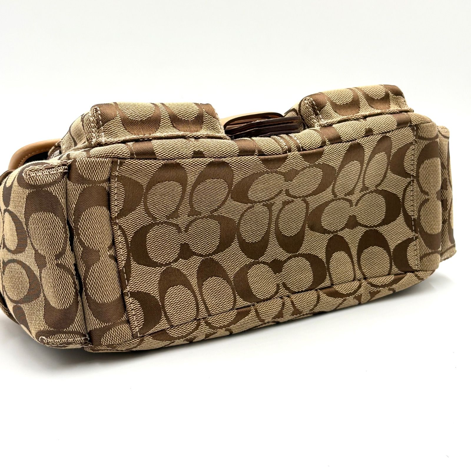 極美品○COACH コーチ ソーホー マルチポケット2way シグネチャー 6835  