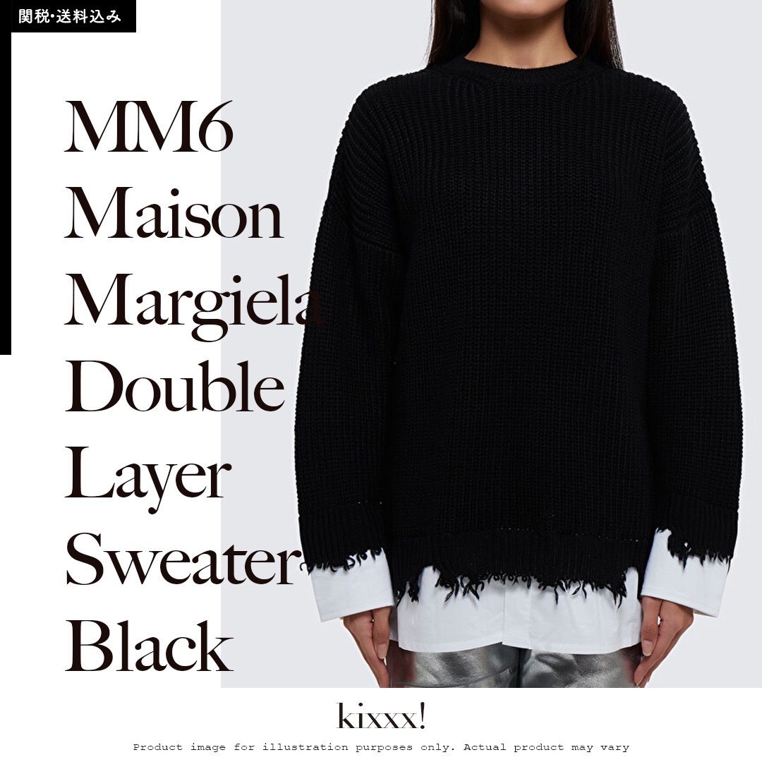 MM6 Maison Margiela Double Layer Sweater Black エムエムシックス ...