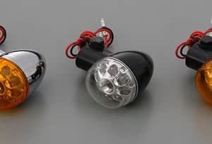 【最新入荷】 デイトナ 67908 クリアー／ブラック リボルバー LEDウインカー トップス