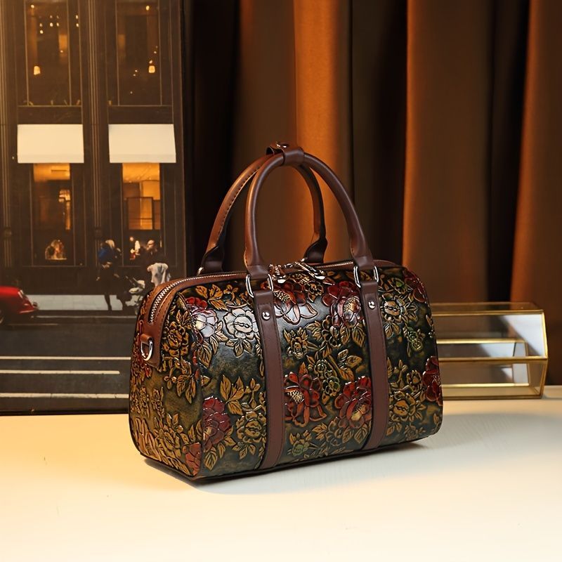 新作入荷，人気 ボストンバッグ ヴィンテージ フローラル 大容量