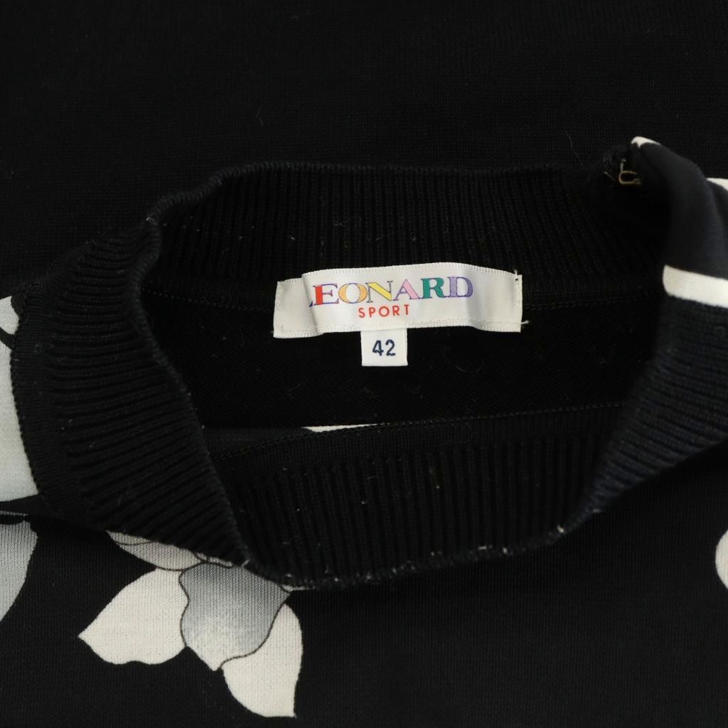 レオナールスポーツ LEONARD SPORT カットソー 半袖 ドット柄 花