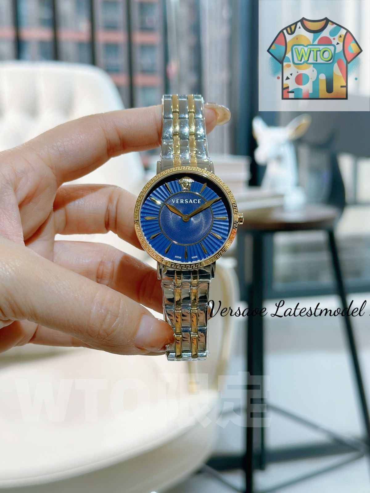ヴェルサーチ　Versace 時計 今日WTO】VERSACE GRECA CHIC Series Watch ヴェルサーチ-WTO