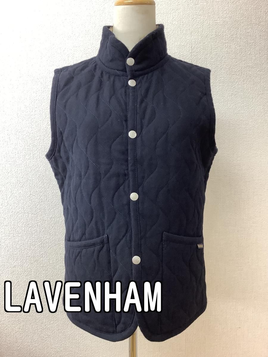 ラベンハム (LAVENHAM) 黒 キルティングベスト サイズ36 美品 ラベンハム (LAVENHAM) 黒 キルティングベスト サイズ36 美品