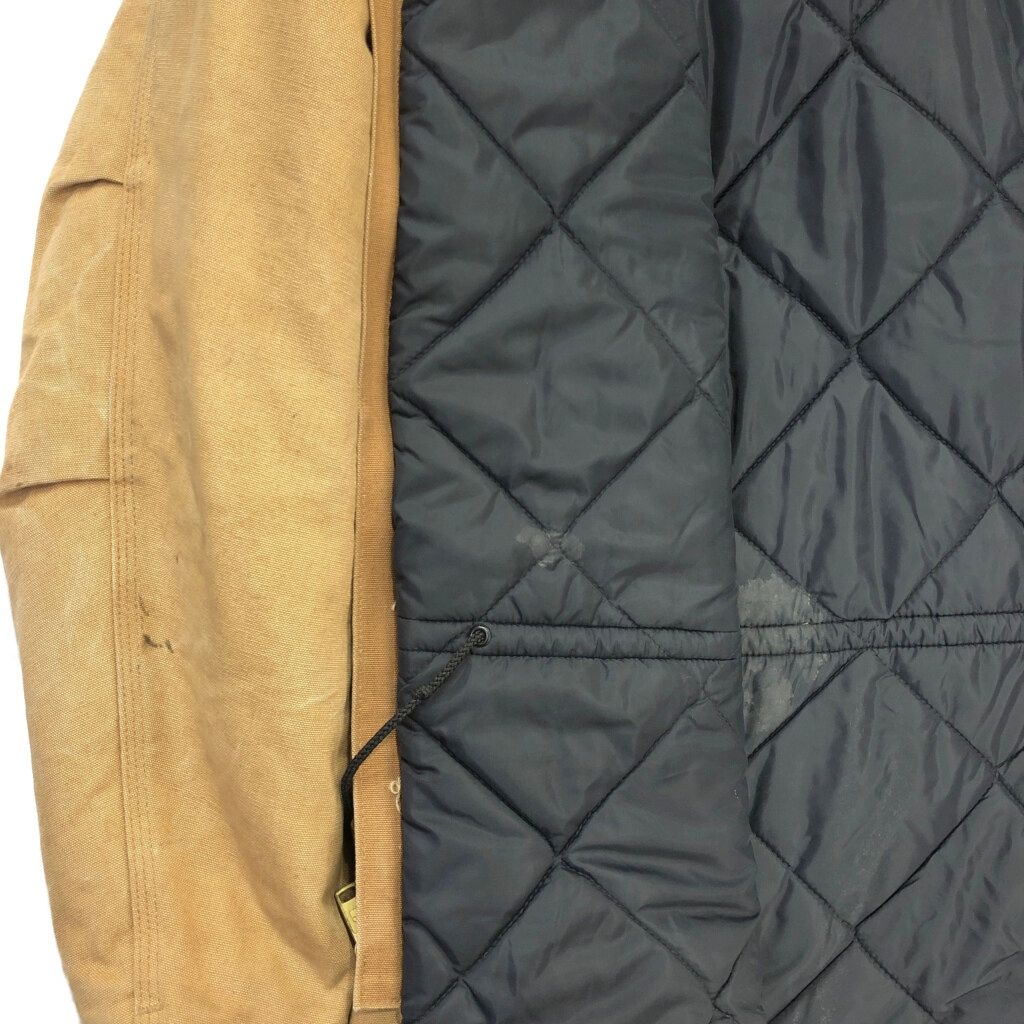 90年代 Carhartt カーハート トラディショナルコート ダック ワークジャケット ライトブラウン メンズ 52 古着 V6514 KANDAIZUMI_COM