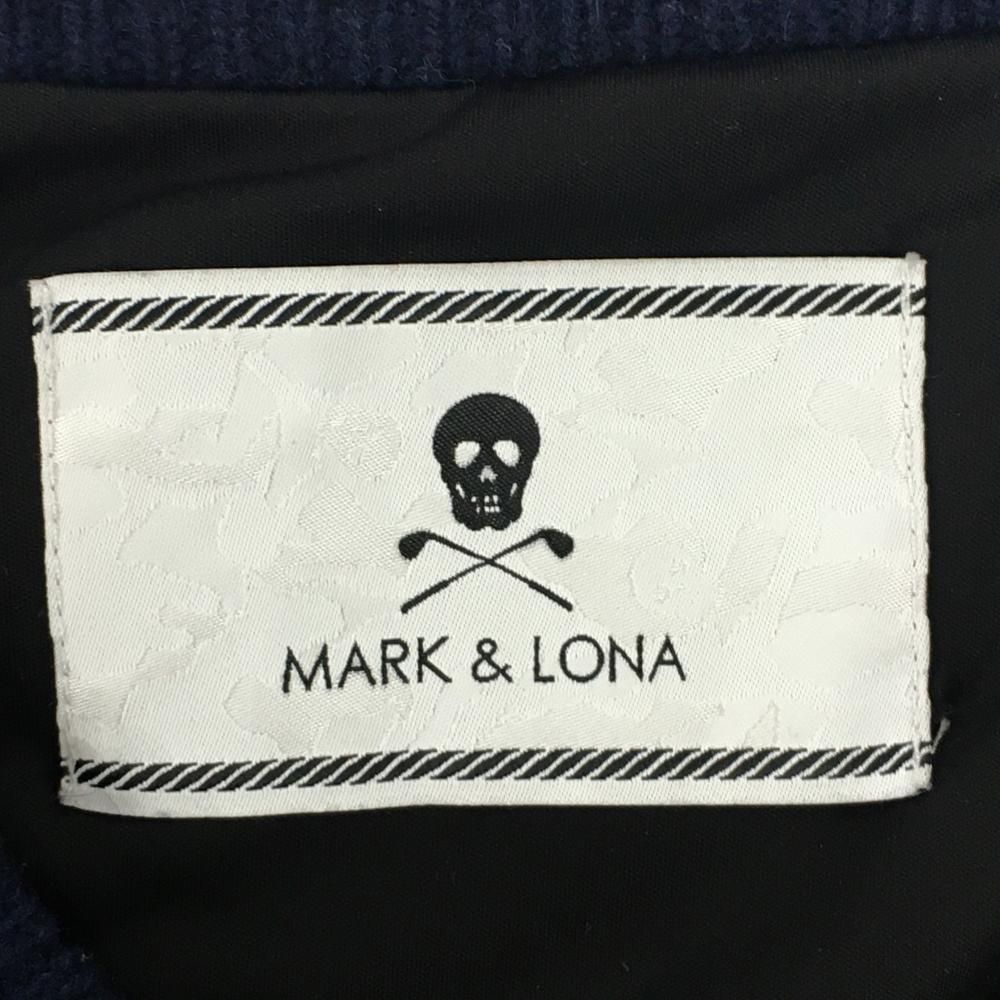 超美品】マークアンドロナ セーター ネイビー ニット ウール100％ V  