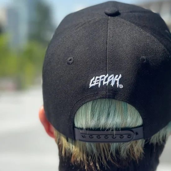 LEFLAH  レフラー スナップバックキャップ LEFLAH レフラー ロゴ スナップバック キャップ グリーン