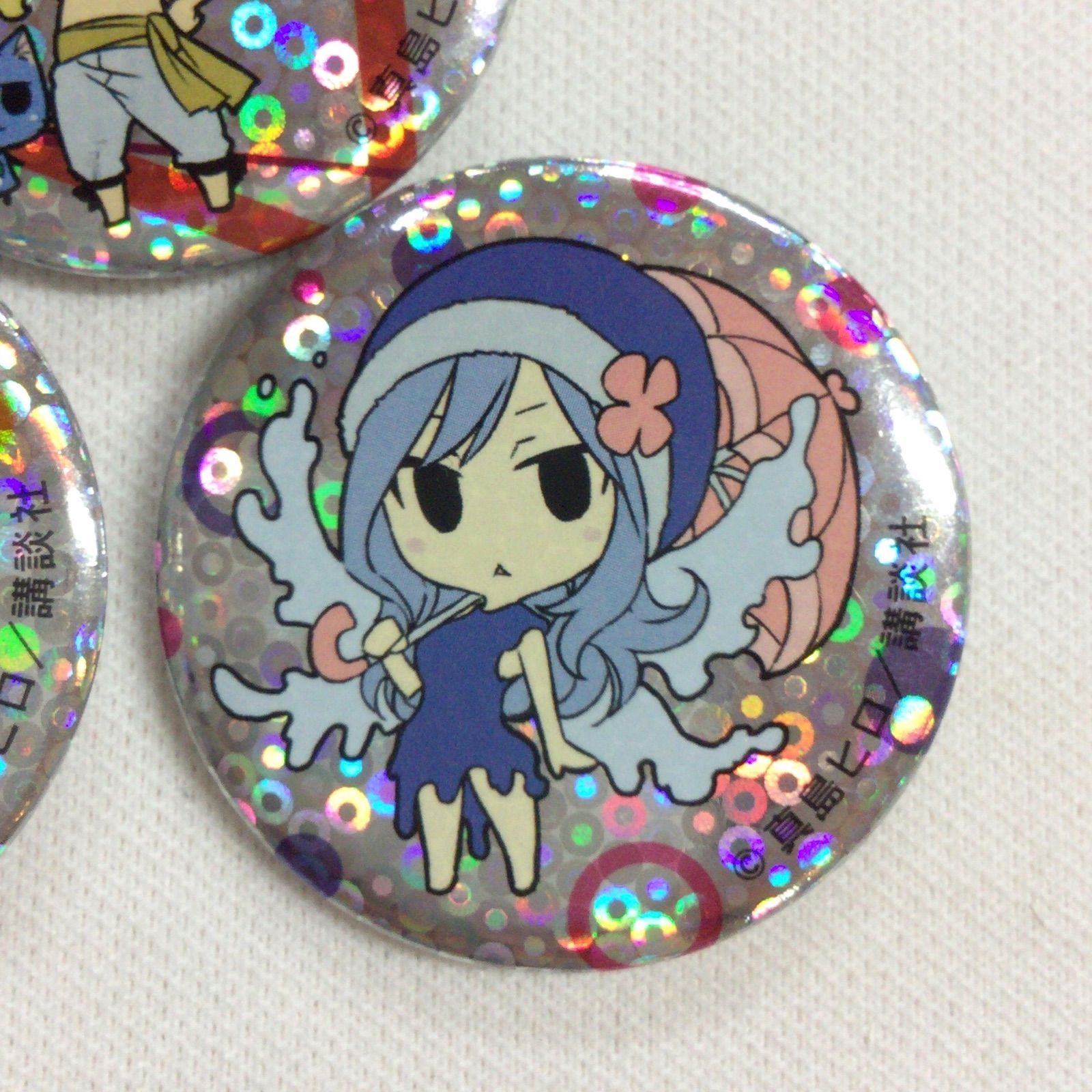 フェアリーテイル fairy tail 初期ホログラム缶バッジ グレイ 25個 フェアリーテイル fairy tale 初期 ホログラム缶バッジ ルーシィ