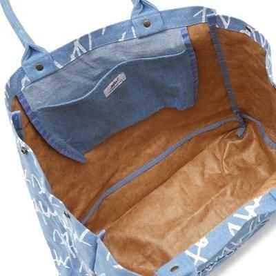 WTW DENIM TOTE L size　デニムトートバッグ ランチバッグ Lサイズ　しっかり　厚め　大容量　収納力