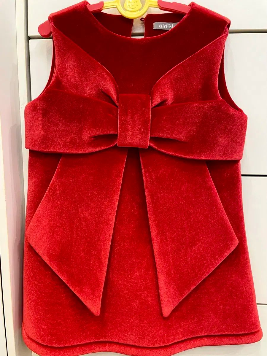 airfish エアフィッシュ ベロア ギフト リボン ワンピース M