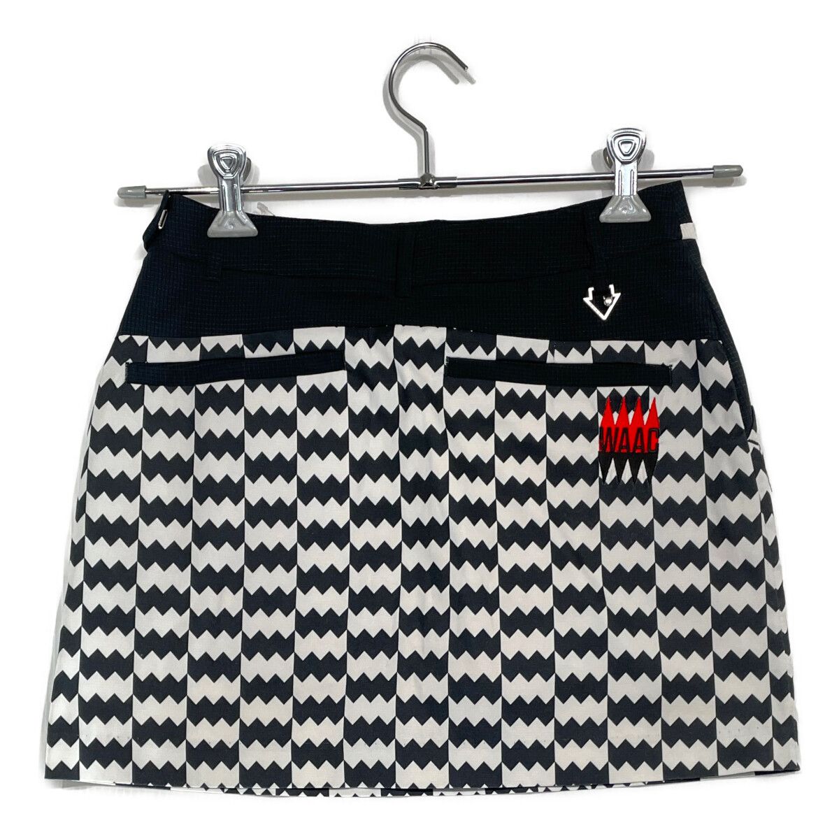 中古 レディース ワック WAAC スカート 1(S) 黒×白 ブラック×ホワイト