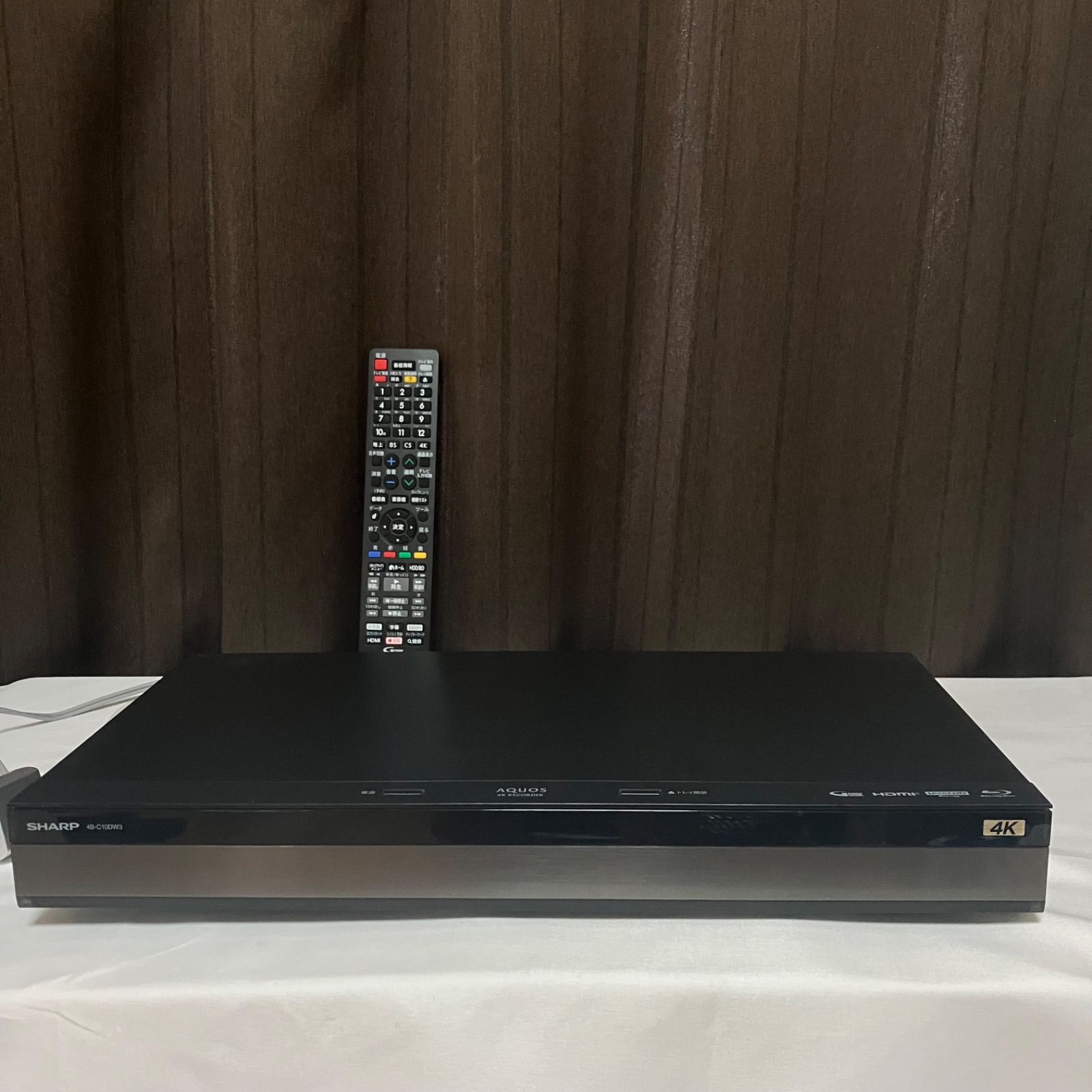 製 シャープ AQUOS 4Kレコーダー 4B-C10DW3 1TB 2チューナー ブルーレイ DVD W録画|長時間録画対応 SHARP アクオス 本体
