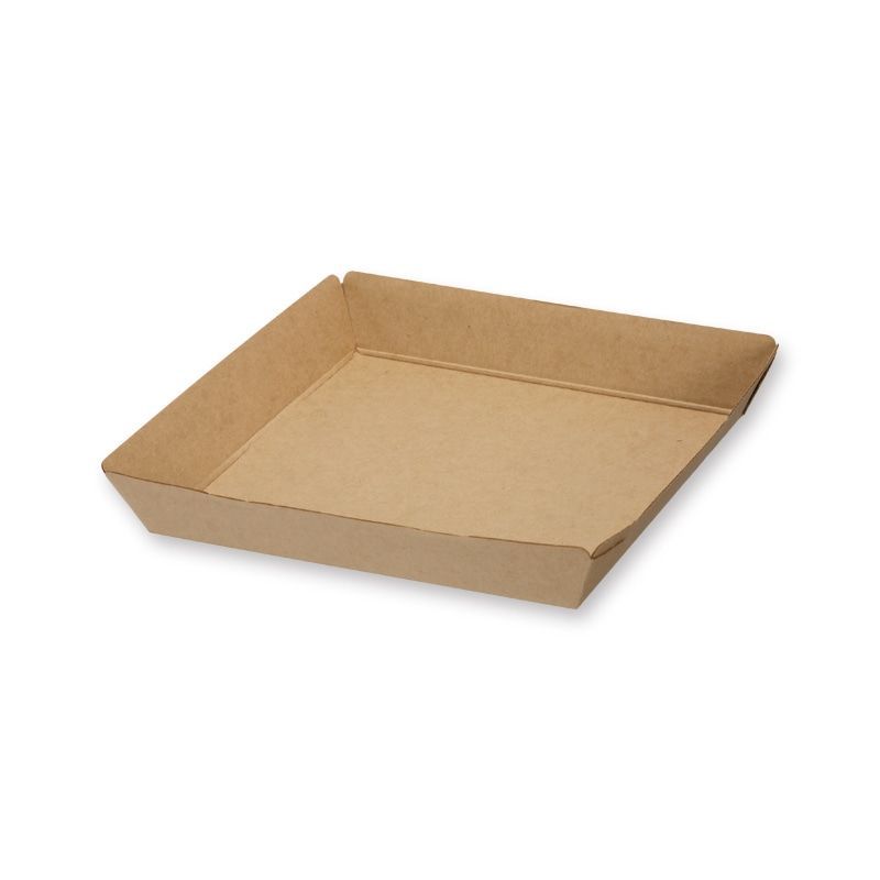 まとめ買い シモジマ HEIKO 食品容器 ネオクラフト トレー M 50枚 天面145×145|底面130×130|高25mm 004248051 ×3セット