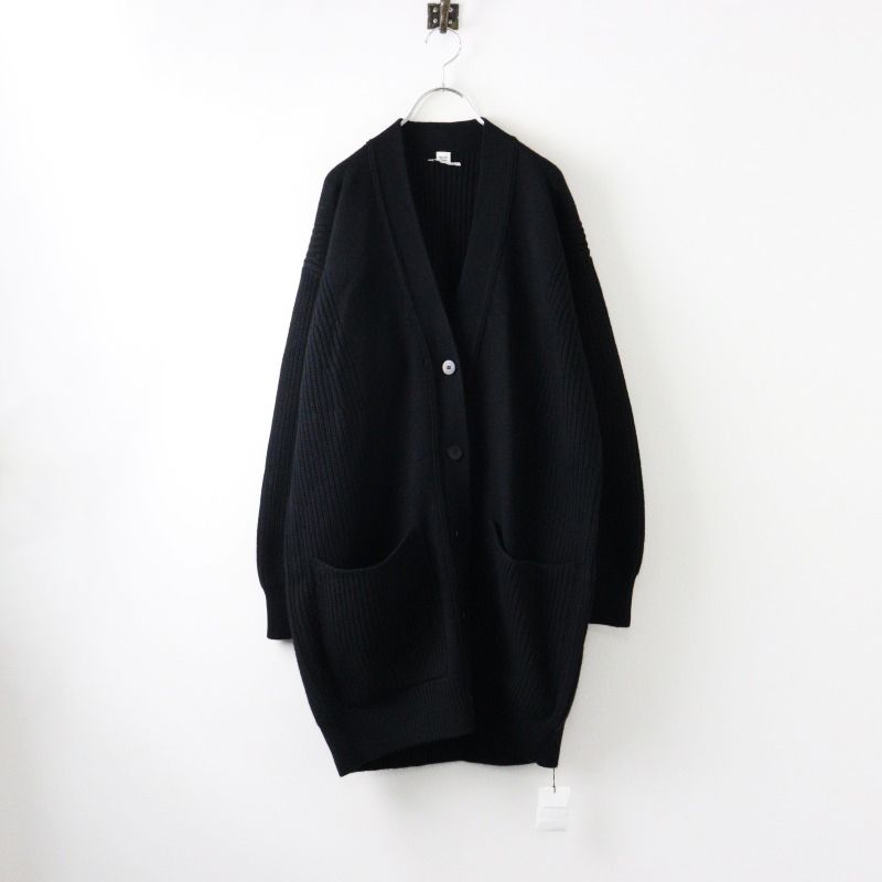 ✨ カシミヤ100% HERMES エルメス　ロングカーディガンL エルメス ロングカーディガン カシミア100％ サイズ40 黒 ブラック