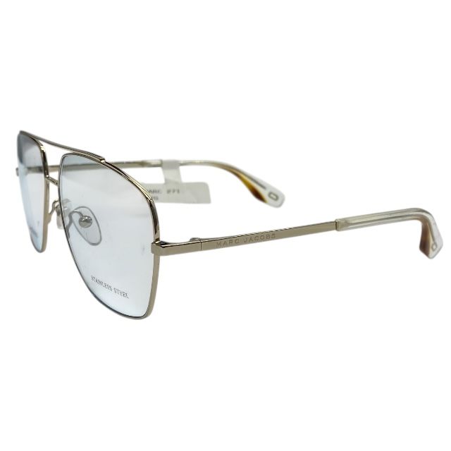 マークジェイコブス MARC 271 3YG 140 58-14 眼鏡 メガネ アイウェア パイロット ステンレススチール クリア メタル ロゴ MARC JACOBS