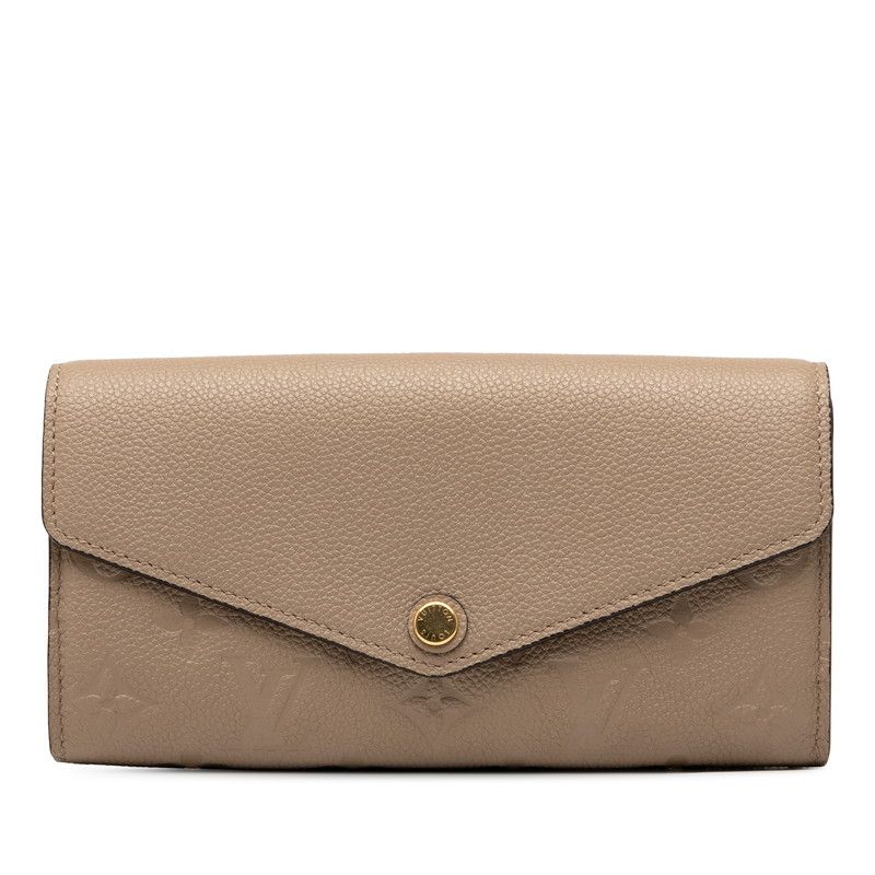 ルイ ヴィトン モノグラム アンプラント ポルトフォイユ サラ M68708 トュルトレール ベージュ レザー レディース LOUIS VUITTON 1-0236062