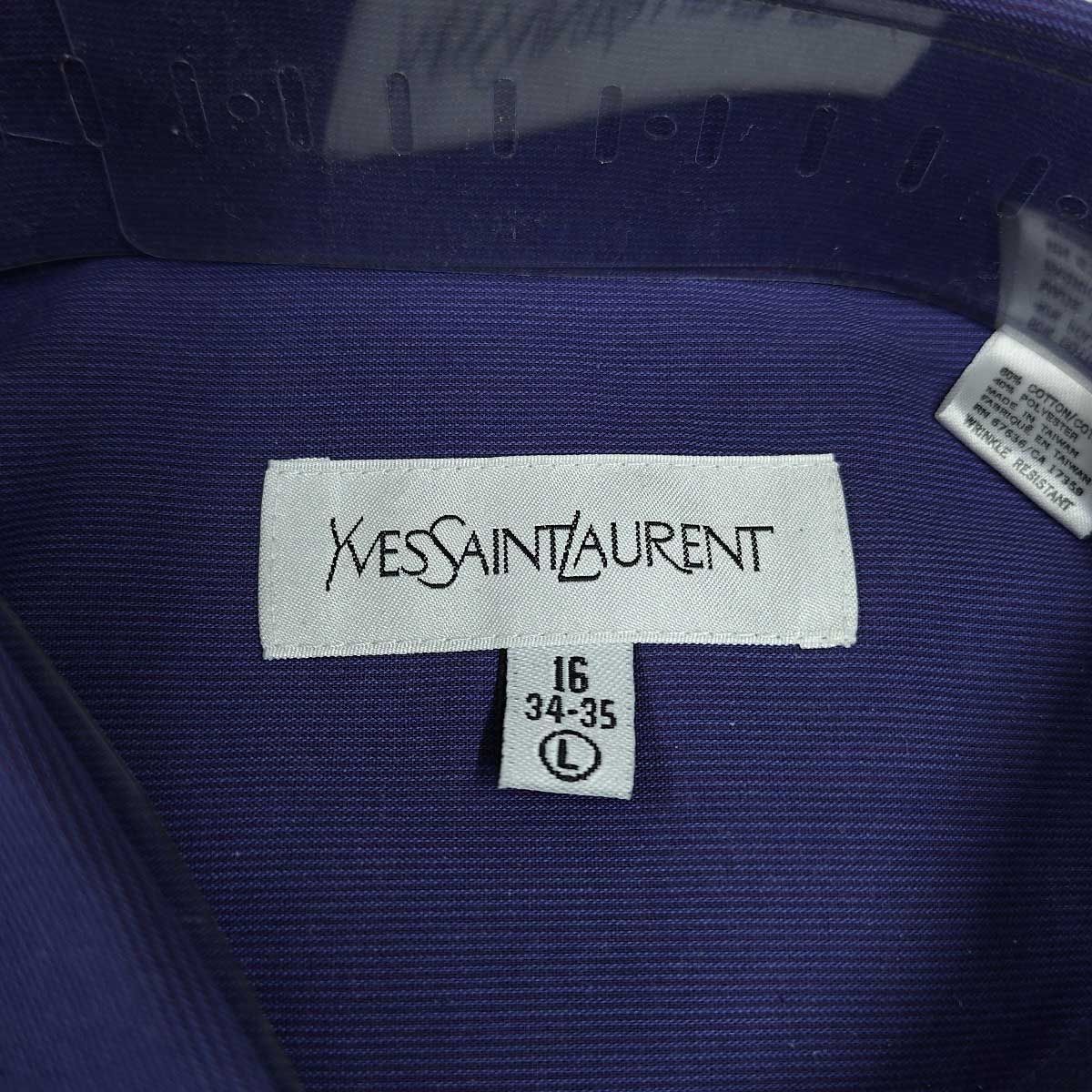 イヴ・サンローラン 長袖 シャツ 34-35 L 821471 メンズ Yves Saint Laurent　YSL トップス