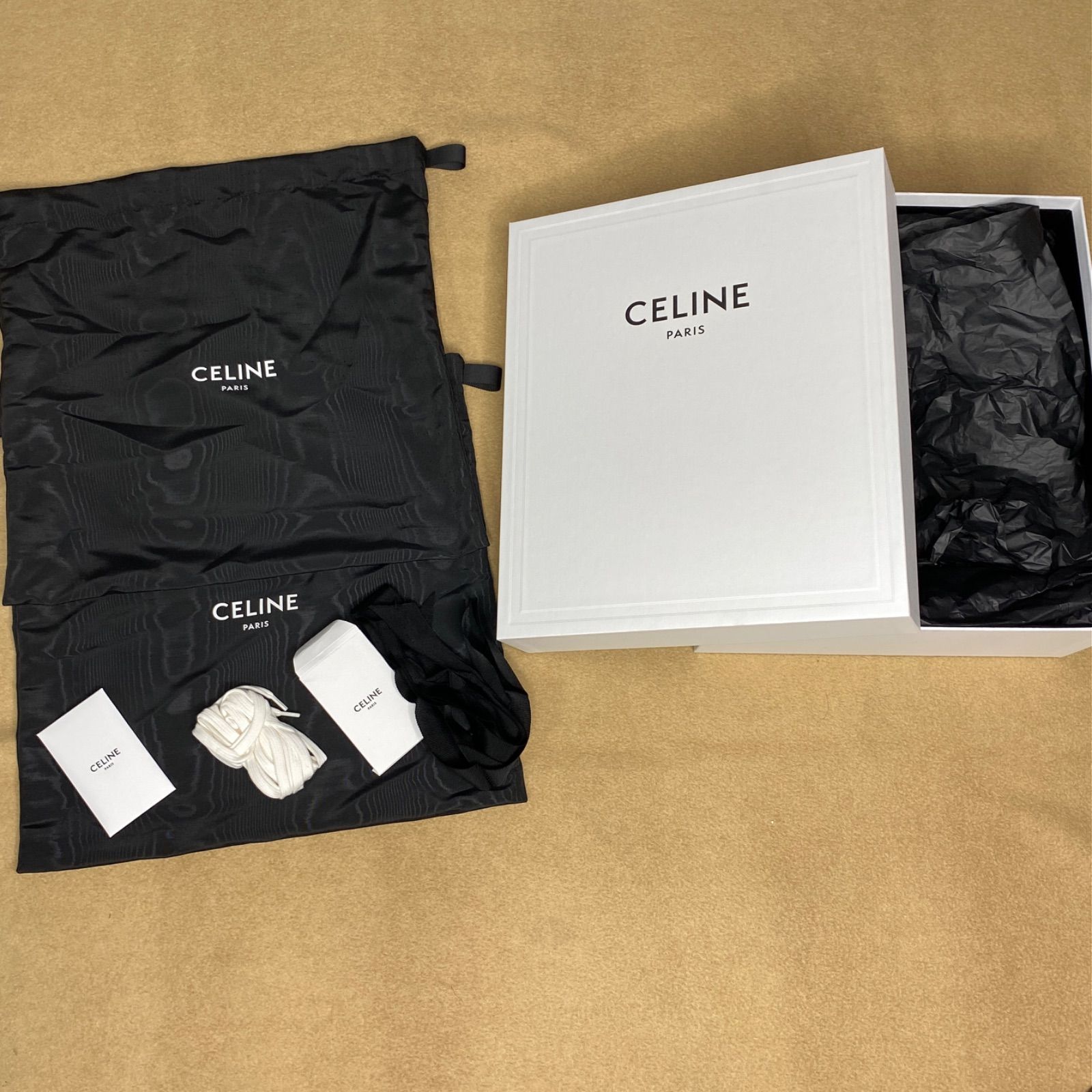 スケールモデル 新作 CELINE セリーヌ 靴 空箱 靴紐 袋 - メルカリ ラッピング・包装