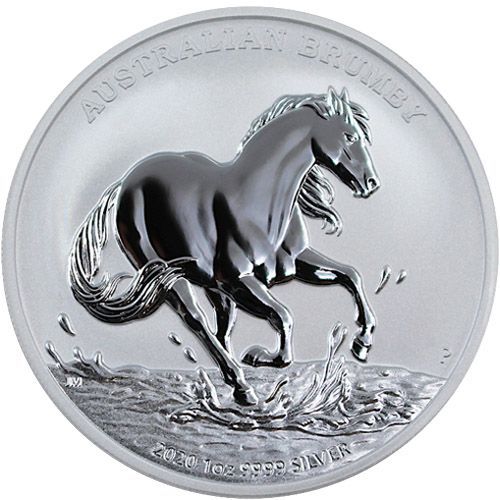 [保証書・カプセル付き] 2020年 (新品) オーストラリア「ブランビー・馬」純銀 1オンス 銀貨