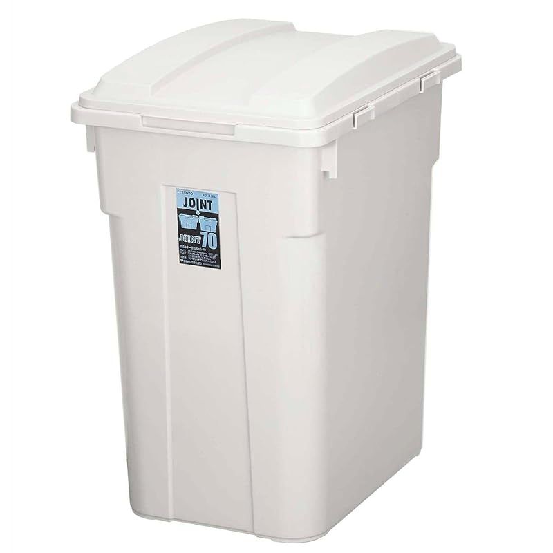 co.jp 新輝合成 トンボ ゴミ箱 連結 蓋付き 分別 70リットル ホワイトグレー 3個セット 幅48×奥行36.5×高さ60cm アウトドア 丈夫
