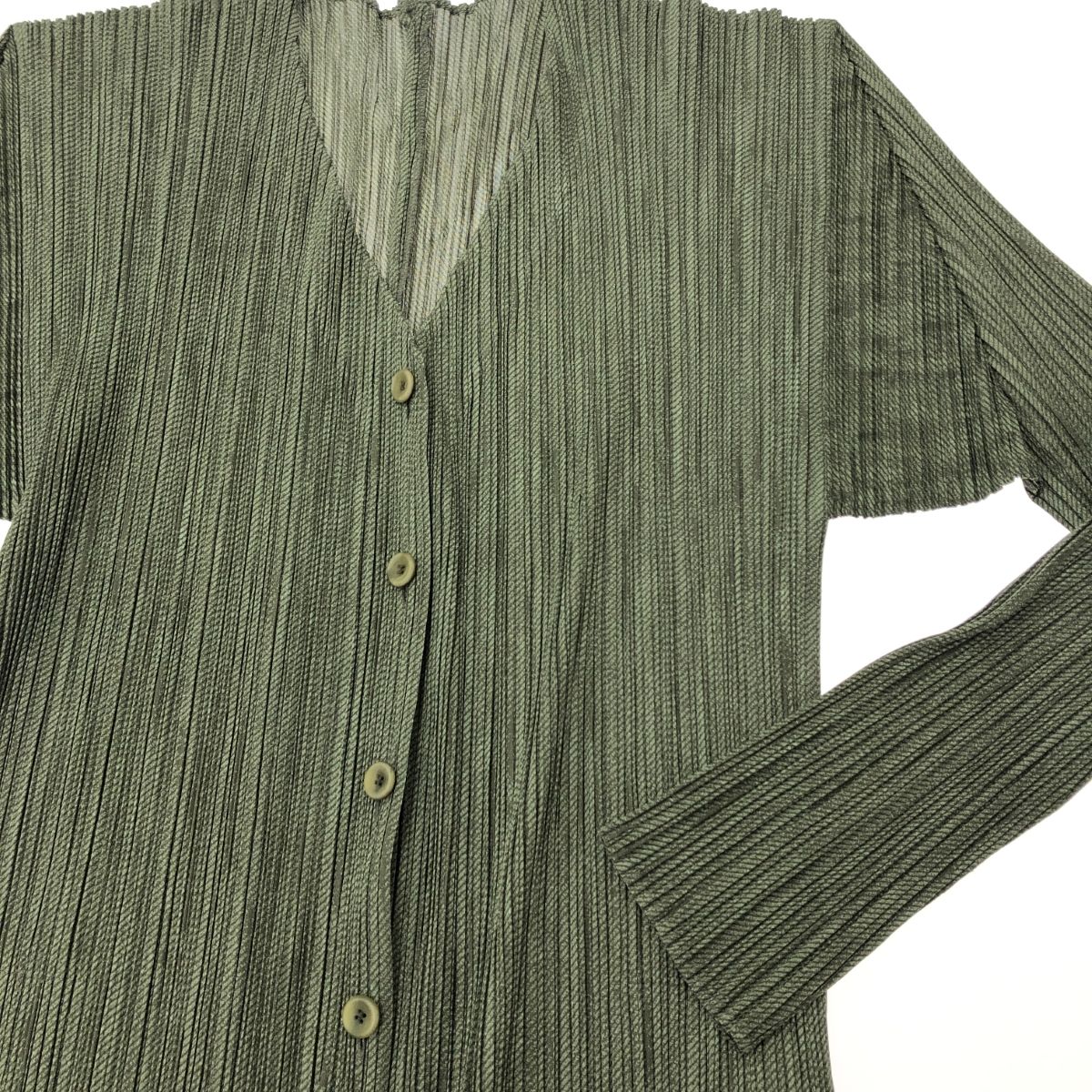 良好 PLEATS PLEASE プリーツプリーズ PP86-JD246 長袖 Vネック