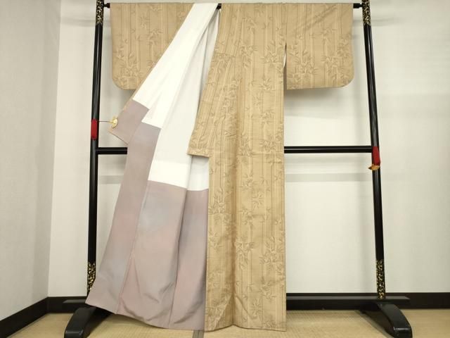 平和屋着物○加那の郷 本場大島紬 カタス7マルキ 笹竹文 丸宮織物謹製