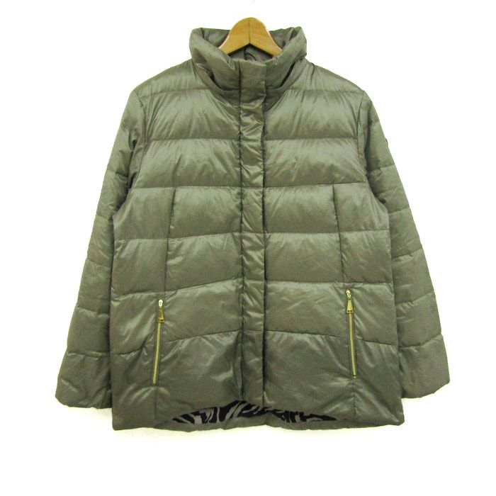 EVISU エヴィス チェック ダウンジャケット カーキ系 古着90s