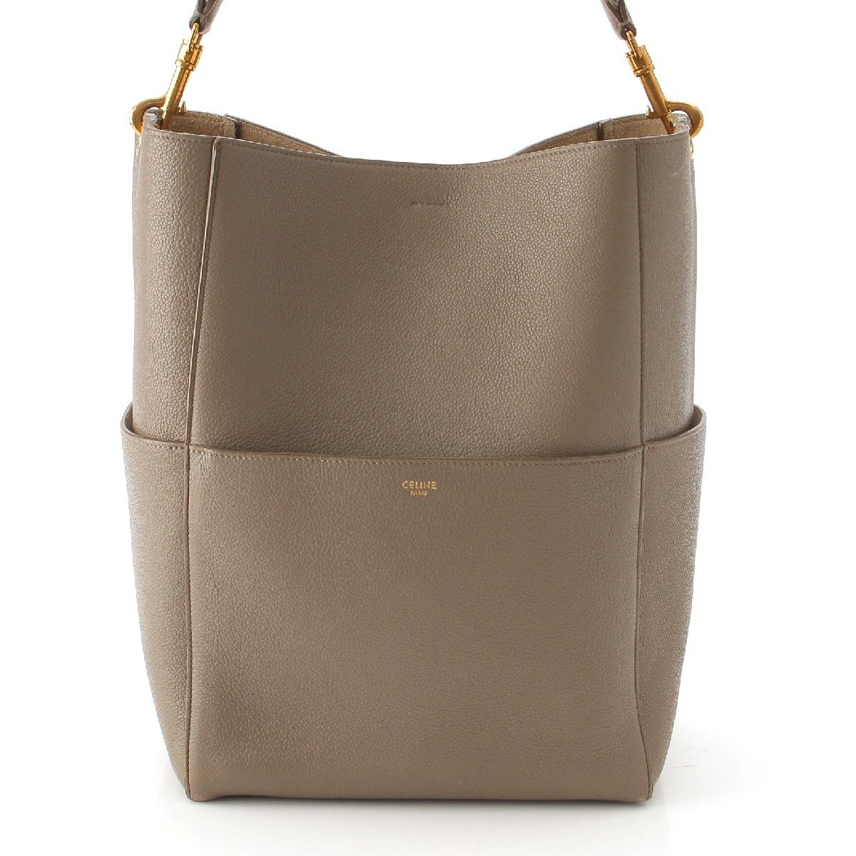 セリーヌ サングル スモール バケットバッグ カーフスキン レザー