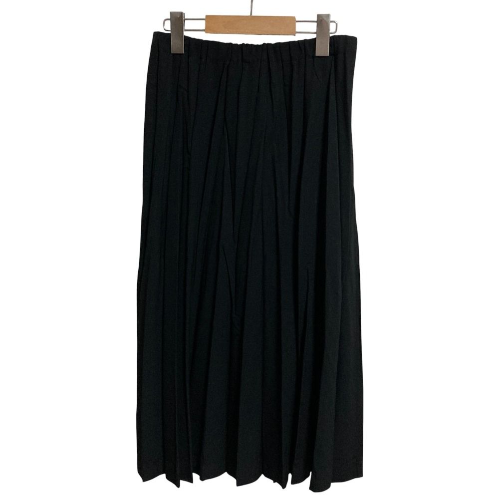 AD2019 tricot COMME des GARCONS トリココムデギャルソン ウール ギャザーフ スカート ブラック レディース 古着