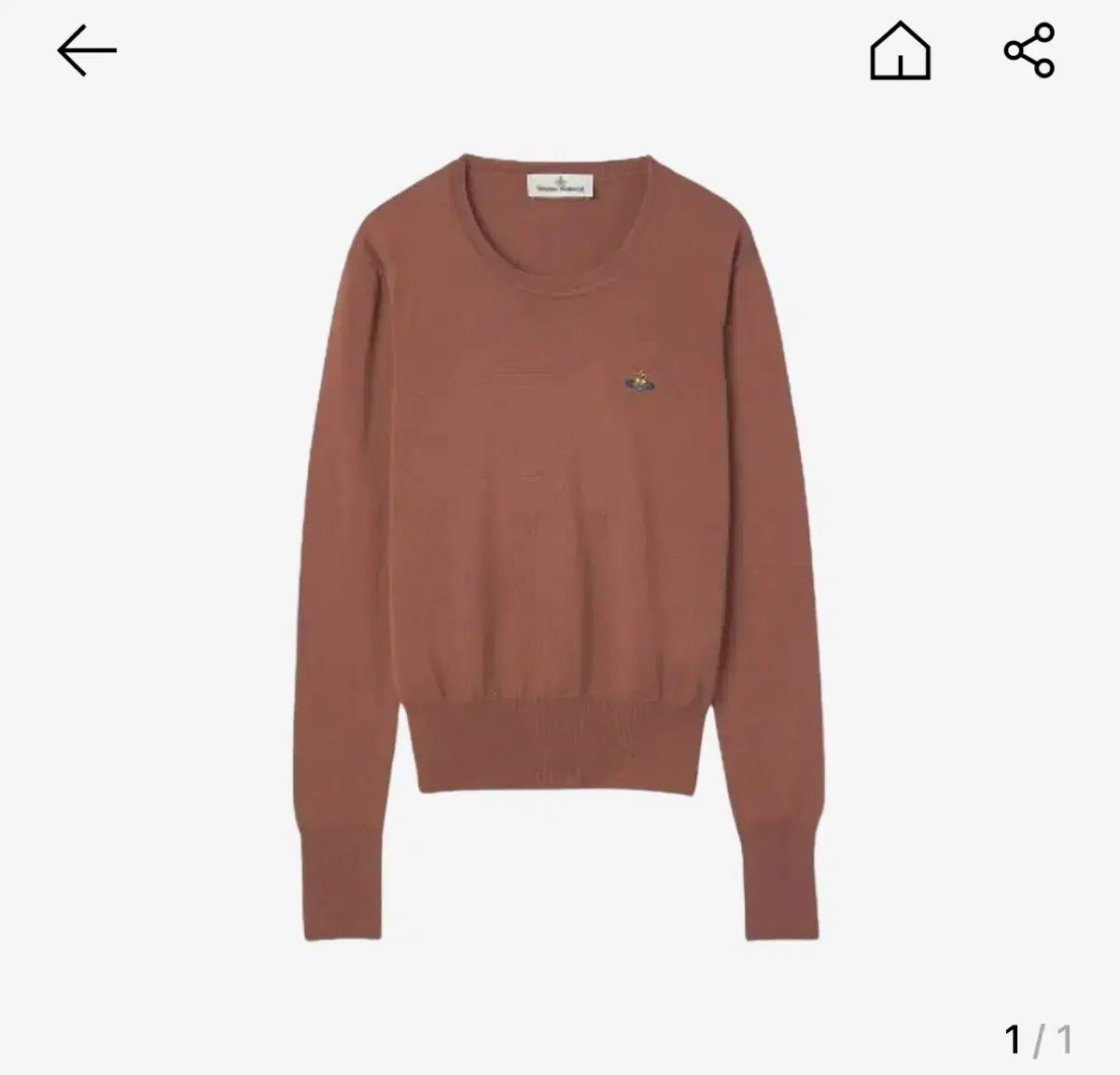 M VIVIEN ウェストウッド 刺繡 長袖 ニット 茶色 レディース