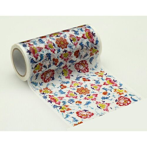 まとめ ニトムズ インテリアマスキングテープ 8m 100mm幅 フラワー レッド M3710 ×6セット