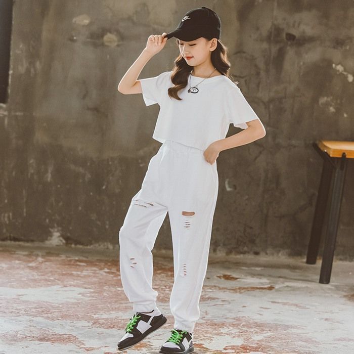 子供服 キッズ 女の子 ジャージ 上下セット 半袖シャツ パンツ ガールズ 点セット スポーツウェア ロングパンツ 運動着 スウェット ゆったり 部屋着 夏服 ウエストゴム カジュアル ジュニア