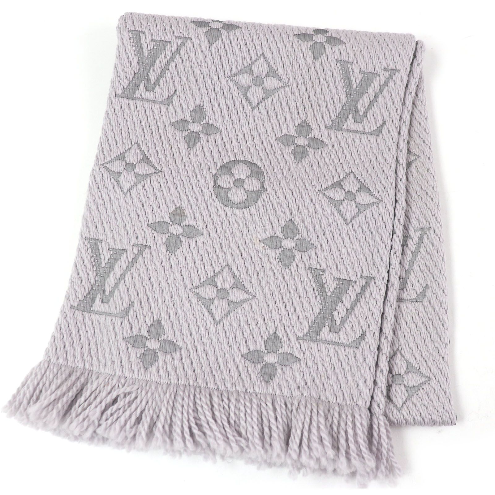□LOUIS VUITTON ルイヴィトン M74742 エシャルプ ロゴマニア モノグラム フリンジ ストール ショール マフラー グリペルル イタリア製 メンズ