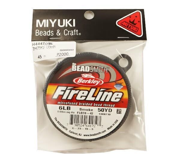 ミユキ(Miyuki) ビーズ糸 ファイアライン ブラック 約45m巻 H4447