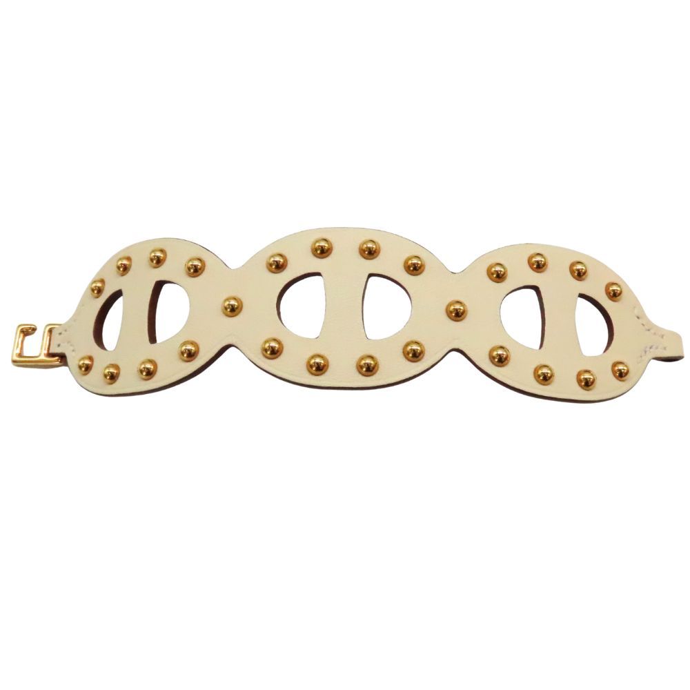 最終値下 HERMES エルメス シェーヌダンクル レザーバングル スタッズ 最終値下 HERMES エルメス シェーヌダンクル レザーバングル