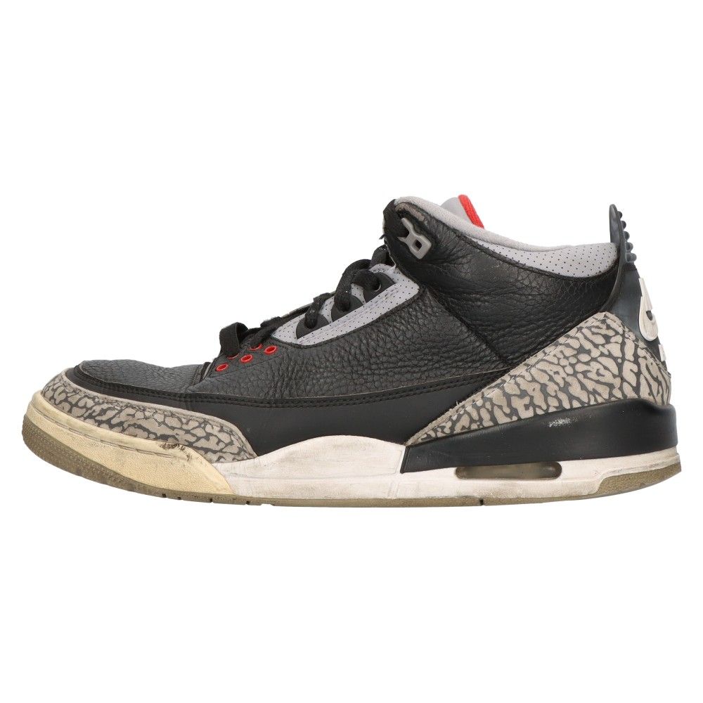 NIKE (ナイキ) AIR JORDAN 3 RETRO OG BLACK CEMENT エアジョーダン3レトロ ブラックセメント ミッドカットスニーカー ブラック US10/28cm 854262-001