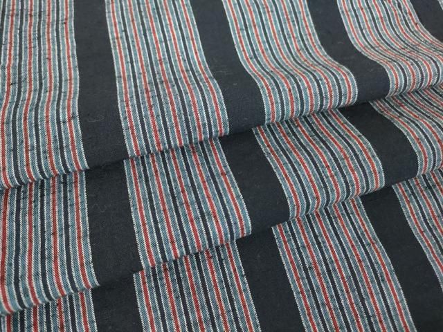 平和屋着物▽上質な小紋　単衣　縞　綿　逸品　DAAV5627az 平和屋着物▽上質な小紋 単衣 縞 綿 逸品 DAAV5627az