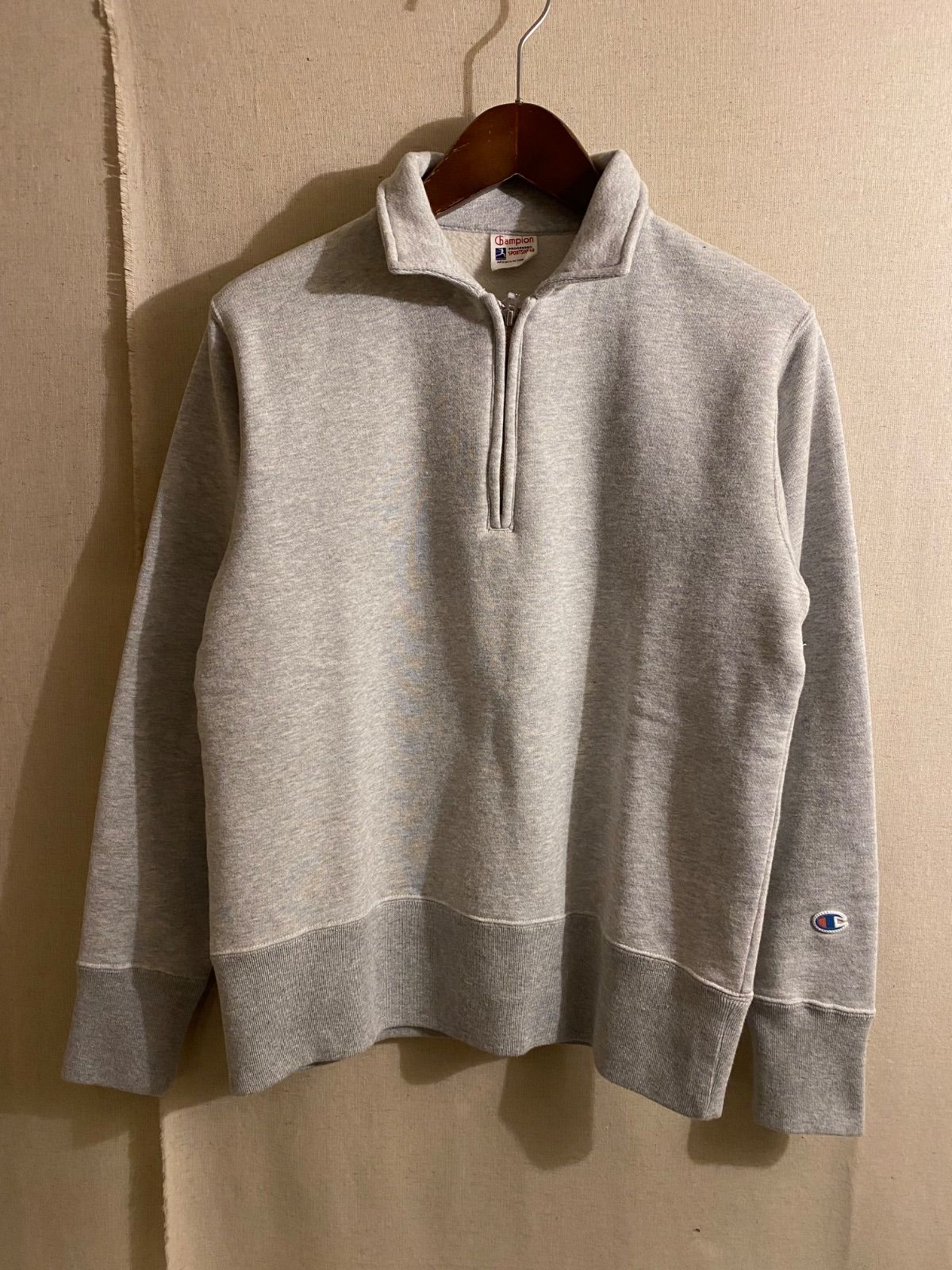 新品未使用品　チャンピオンハーフジップスウェット シルバーグレー　Mサイズ