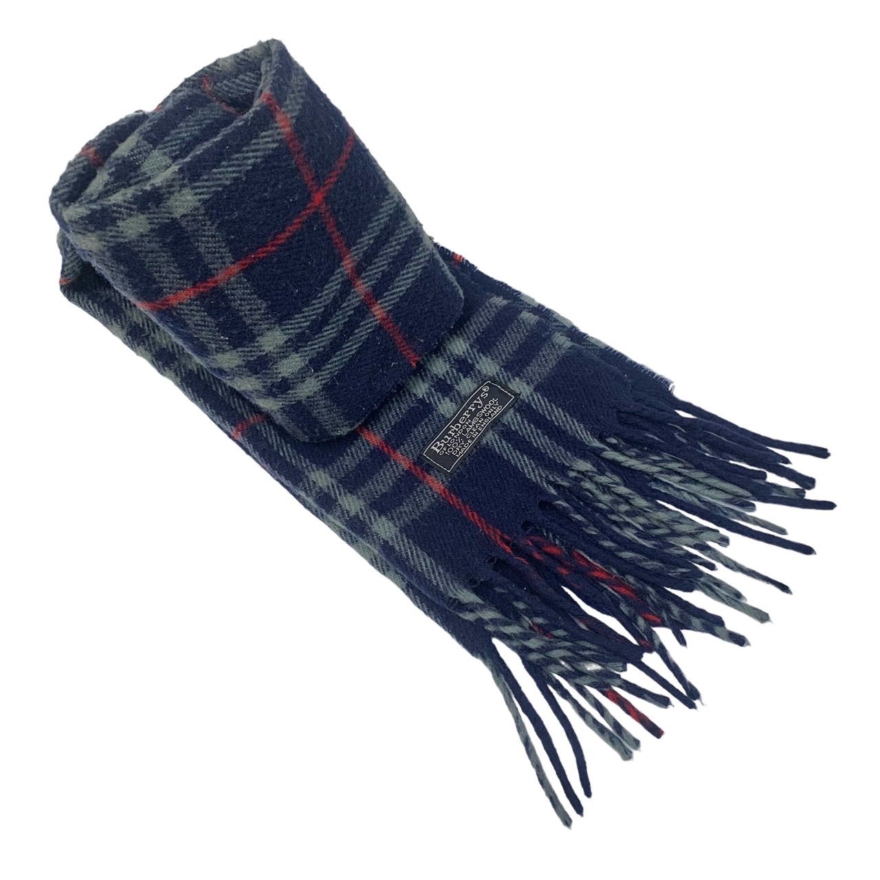 Burberrys 青 チェック柄 マフラー BURBERRY バーバリー マフラー MU 168X30 TBAR BIAS CHK 8099710