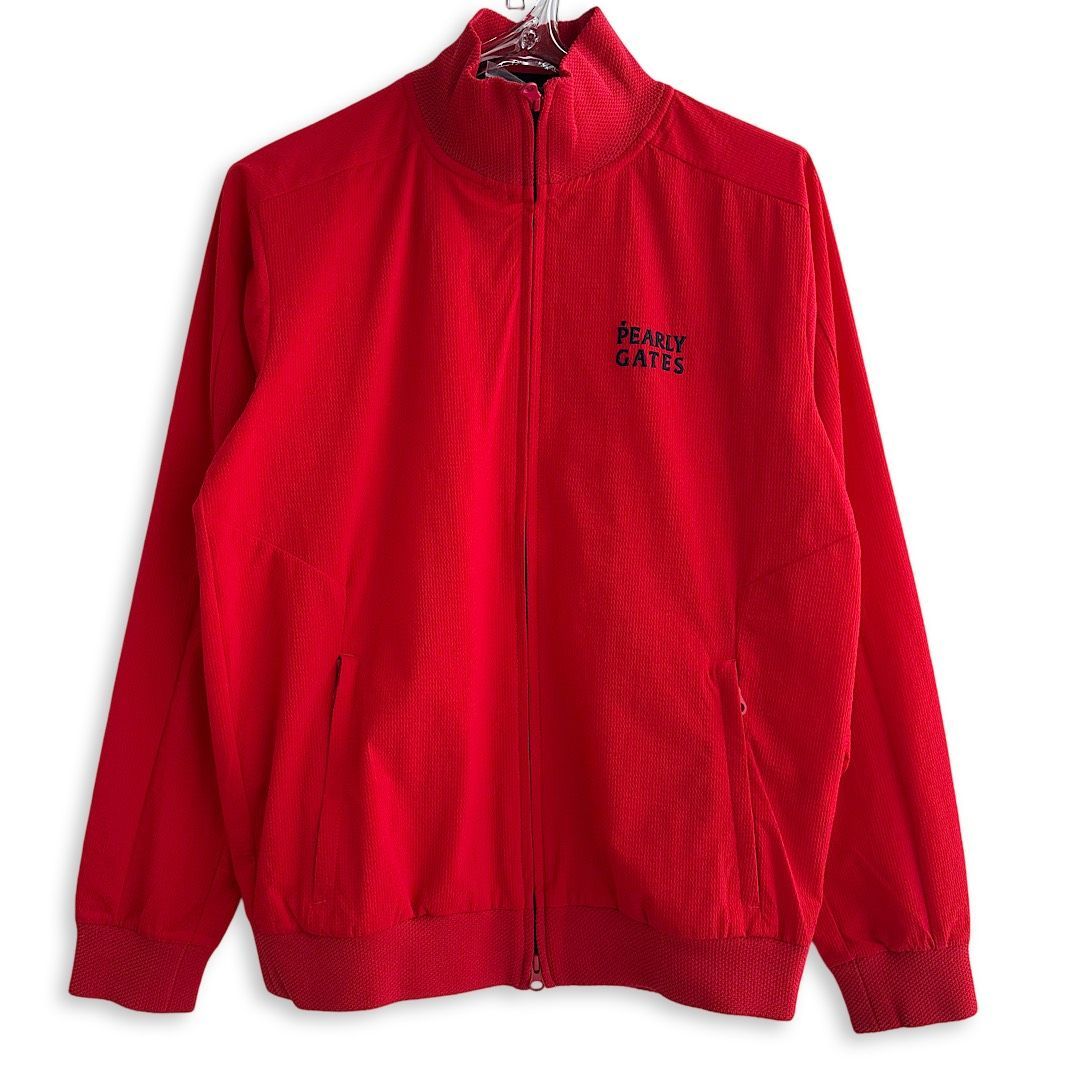 PEARLY GATES パーリーゲイツ 定価39 600円 メンズ ナイロンタスランドビーストレッチジャケット ブルゾン 赤 レッド 吸水速乾 撥水 ストレッチ ドライタッチ アウター