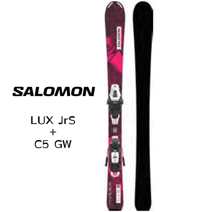 スキー 板 サロモン 23-24 SALOMON ジュニア キッズ ガールズ LUX ラックス Jr S＋C5 GW  L41536400 ビンディング 金具 セット 日本正規品